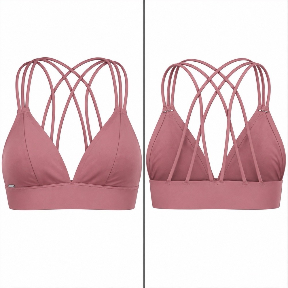 Victoria's Secret Pink Mauve Bralette Womens Medium Strappy Back Pull On